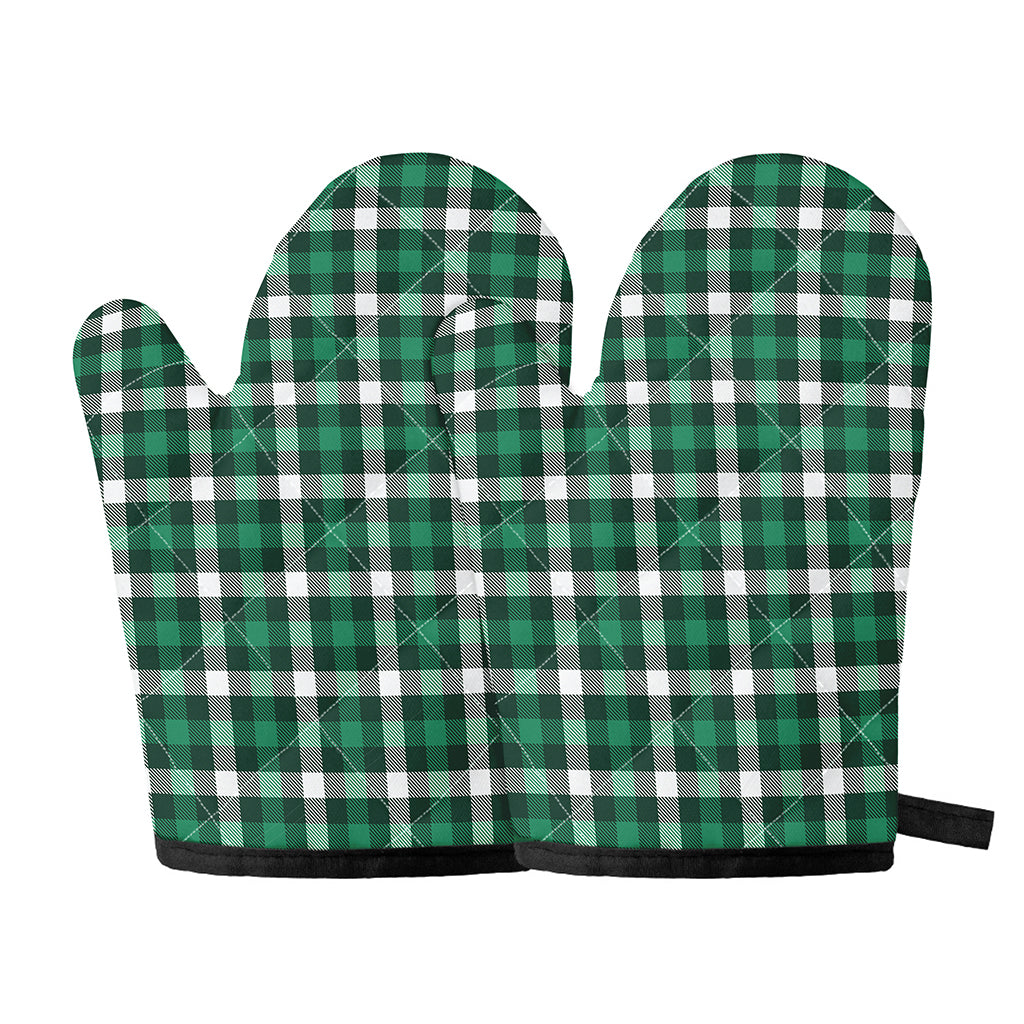 Saint Patrick's Day Stewart Plaid Print Oven Mitts