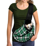 Saint Patrick's Day Stewart Plaid Print Pet Sling Carrier
