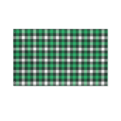 Saint Patrick's Day Stewart Plaid Print Polyester Flag