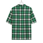 Saint Patrick's Day Stewart Plaid Print Rayon Hawaiian Shirt