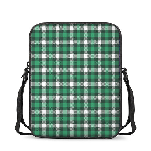 Saint Patrick's Day Stewart Plaid Print Rectangular Crossbody Bag