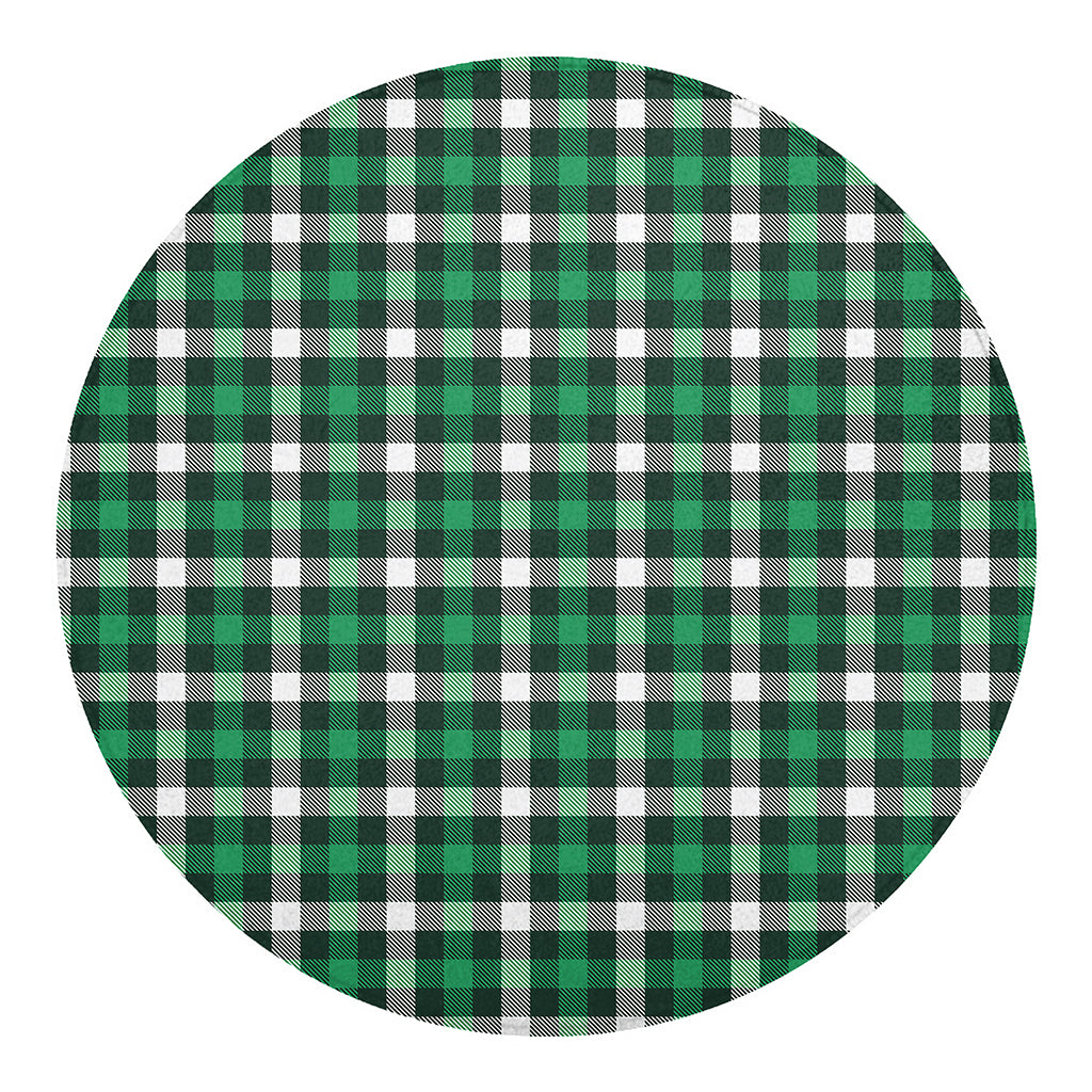 Saint Patrick's Day Stewart Plaid Print Round Blanket