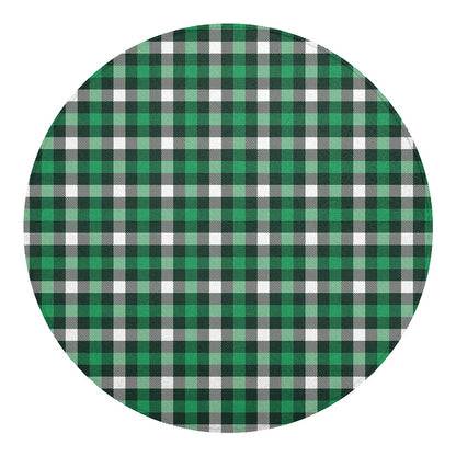 Saint Patrick's Day Stewart Plaid Print Round Blanket