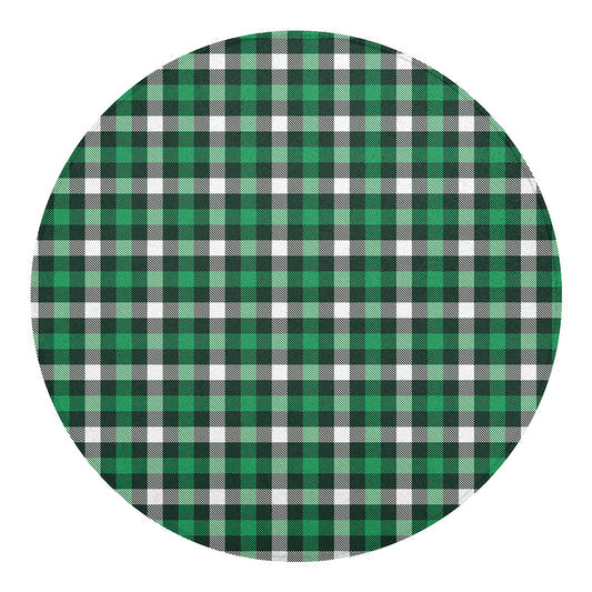 Saint Patrick's Day Stewart Plaid Print Round Blanket