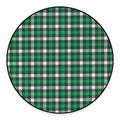 Saint Patrick's Day Stewart Plaid Print Round Floor Mat