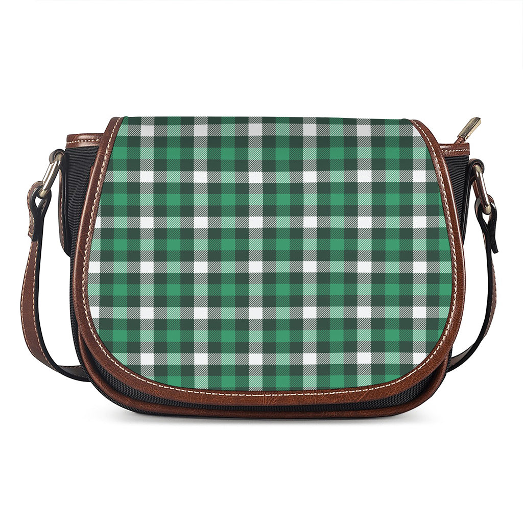 Saint Patrick's Day Stewart Plaid Print Saddle Bag