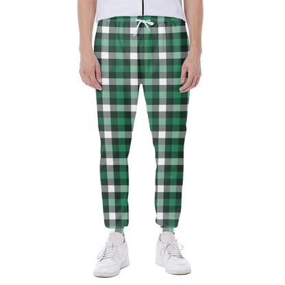 Saint Patrick's Day Stewart Plaid Print Scuba Joggers