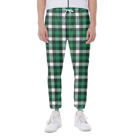 Saint Patrick's Day Stewart Plaid Print Scuba Joggers