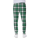 Saint Patrick's Day Stewart Plaid Print Scuba Joggers