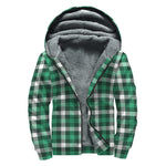 Saint Patrick's Day Stewart Plaid Print Sherpa Lined Zip Up Hoodie