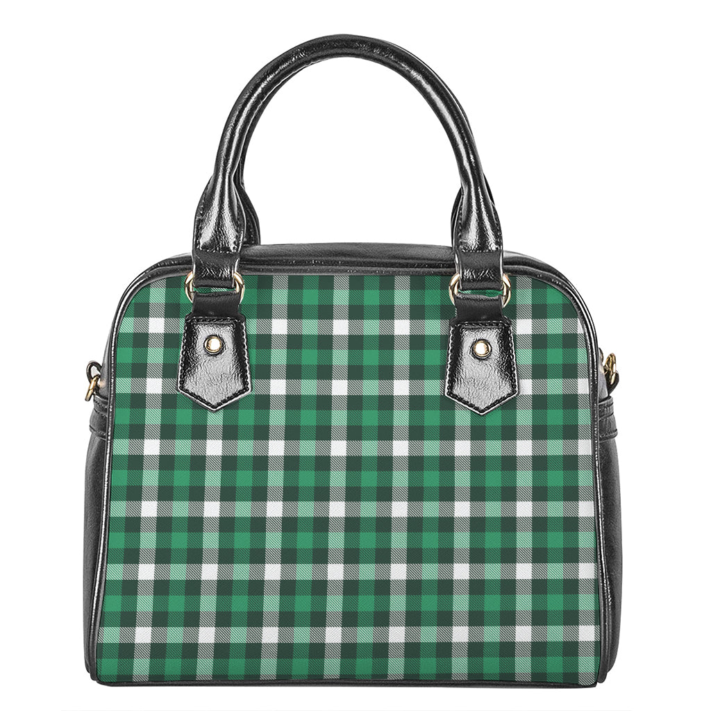 Saint Patrick's Day Stewart Plaid Print Shoulder Handbag