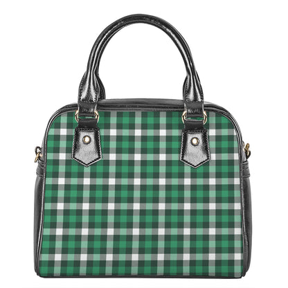 Saint Patrick's Day Stewart Plaid Print Shoulder Handbag