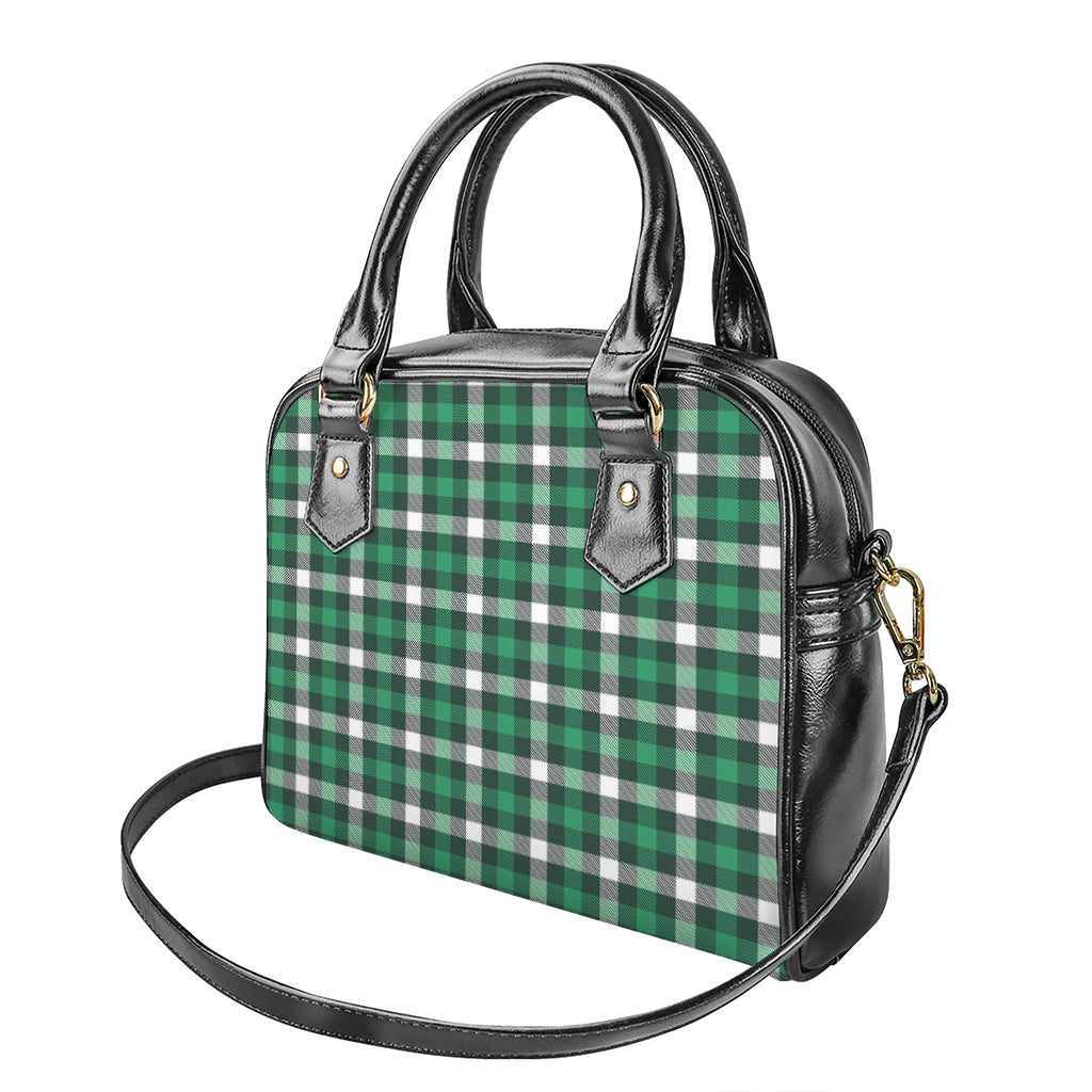 Saint Patrick's Day Stewart Plaid Print Shoulder Handbag
