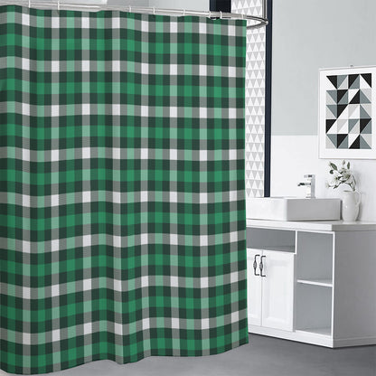 Saint Patrick's Day Stewart Plaid Print Shower Curtain