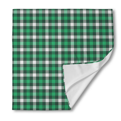 Saint Patrick's Day Stewart Plaid Print Silk Bandana