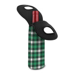 Saint Patrick's Day Stewart Plaid Print Single Neoprene Wine Tote