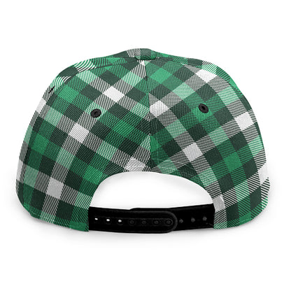 Saint Patrick's Day Stewart Plaid Print Snapback Cap