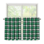 Saint Patrick's Day Stewart Plaid Print Tier Curtains