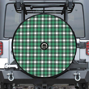 Saint Patrick's Day Stewart Plaid Print Tire Cover With Camera Hole