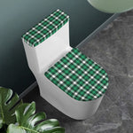 Saint Patrick's Day Stewart Plaid Print Toilet Lid And Tank Cover Set