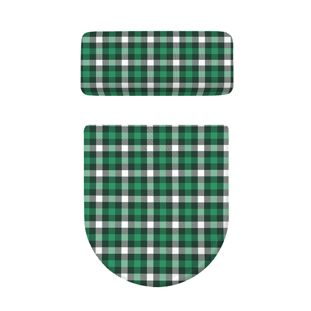 Saint Patrick's Day Stewart Plaid Print Toilet Lid And Tank Cover Set