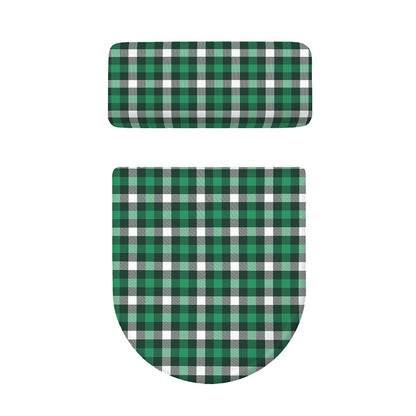 Saint Patrick's Day Stewart Plaid Print Toilet Lid And Tank Cover Set