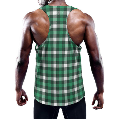 Saint Patrick's Day Stewart Plaid Print Training Tank Top