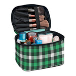 Saint Patrick's Day Stewart Plaid Print Travel Makeup Bag
