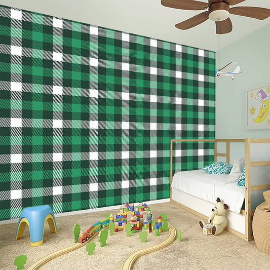 Saint Patrick's Day Stewart Plaid Print Wall Sticker