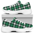 Saint Patrick's Day Stewart Plaid Print White Chunky Shoes
