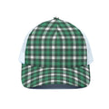 Saint Patrick's Day Stewart Plaid Print White Mesh Trucker Hat
