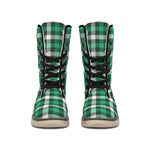 Saint Patrick's Day Stewart Plaid Print Winter Boots