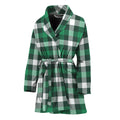 Saint Patrick's Day Stewart Plaid Print Women's Bathrobe