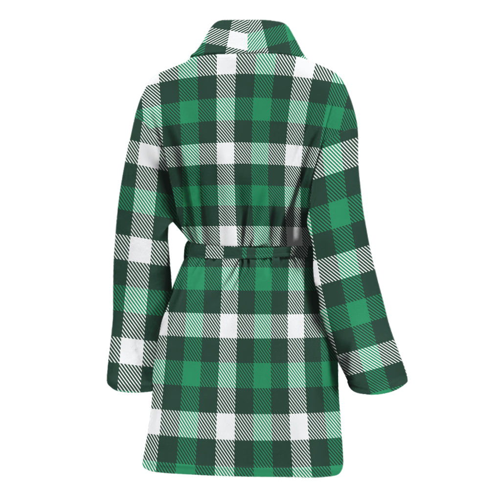 Saint Patrick's Day Stewart Plaid Print Women's Bathrobe
