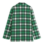 Saint Patrick's Day Stewart Plaid Print Women's Blazer