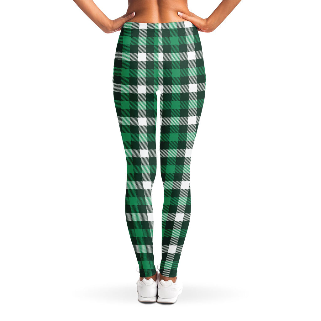 Saint Patrick's Day Stewart Plaid Print Women's Leggings