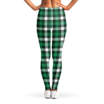 Saint Patrick's Day Stewart Plaid Print Women's Leggings