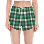 Saint Patrick's Day Stewart Plaid Print Women's Split Running Shorts