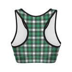 Saint Patrick's Day Stewart Plaid Print Women's Sports Bra