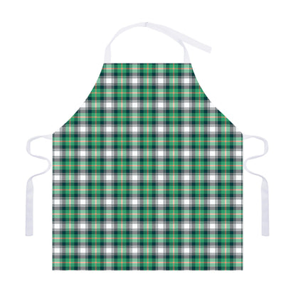 Saint Patrick's Day Tartan Pattern Print Adjustable Apron