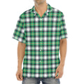 Saint Patrick's Day Tartan Pattern Print Aloha Shirt