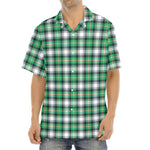 Saint Patrick's Day Tartan Pattern Print Aloha Shirt