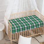 Saint Patrick's Day Tartan Pattern Print Baby Crib Sheet