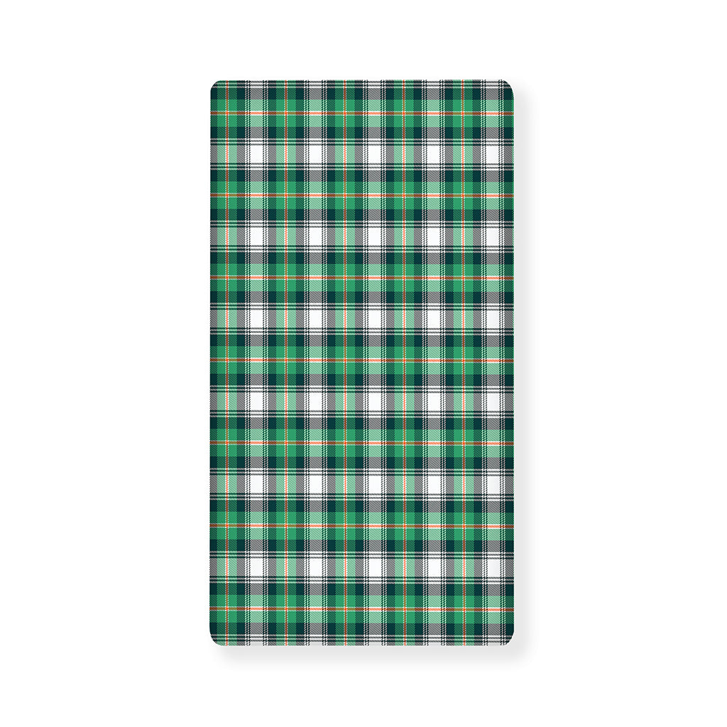 Saint Patrick's Day Tartan Pattern Print Baby Crib Sheet