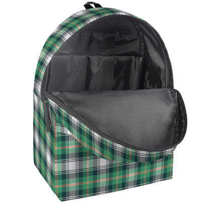 Saint Patrick's Day Tartan Pattern Print Backpack