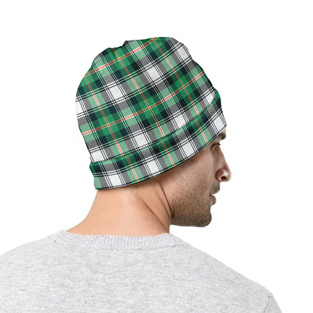 Saint Patrick's Day Tartan Pattern Print Beanie