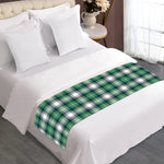 Saint Patrick's Day Tartan Pattern Print Bed Runner