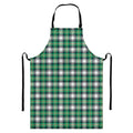 Saint Patrick's Day Tartan Pattern Print Bib Apron With Pocket