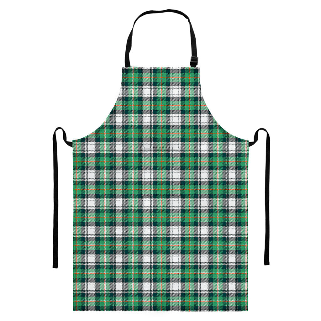 Saint Patrick's Day Tartan Pattern Print Bib Apron With Pocket