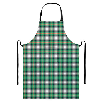 Saint Patrick's Day Tartan Pattern Print Bib Apron With Pocket